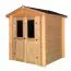Holz-Gartenhaus 1,8 x 1,8 Meter (inkl. Dach) | Naturbelassen | Satteldach Abbildung