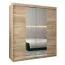 180 cm breiter Kleiderschrank mit 2 Türen | 10 Fächer | Farbe: Sonoma Eiche Abbildung