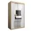 120 cm breiter Kleiderschrank mit 5 Fächern und 2 Türen | Farbe: Sonoma Eiche / Weiß Abbildung