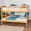 Stockbett für Kinder 160 x 200 cm | Massivholz: Buche | Natur Lackiert | umbaubar in 2 Einzelbetten | inkl. Rollroste Abbildung