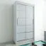 1 Meter breiter Kleiderschrank mit 2 Türen | Farbe: Weiß Abbildung