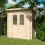 Holz-Gartenhütte 2,3 x 1,18 Meter (inkl. Dach) | Naturbelassen | Pultdach Abbildung