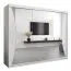 Großer 250 cm breiter Kleiderschrank mit 3 Türen | 10 Fächer | Farbe: Weiß Abbildung