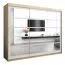 Großer 250 cm breiter Kleiderschrank mit 10 Fächern und 3 Türen | Farbe: Sonoma Eiche / Weiß Abbildung
