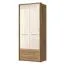 92 cm breiter Kleiderschrank mit 2 Türen und 2 Schubladen | Farbe: Beige | Tiefe: 56 cm Abbildung