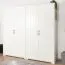Großer 251 cm breiter Kleiderschrank mit 4 Türen | Farbe: Elfenbein Abbildung