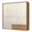 272 cm breiter Kleiderschrank mit 5 Türen, 5 Fächern und 2 Schubladen | Farbe: Beige | Tiefe: 56 cm Abbildung
