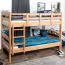 Etagenbett für Jugendliche 90 x 190 cm | Massivholz: Buche | Natur Lackiert | umbaubar in 2 Einzelbetten | inkl. Rollroste Abbildung