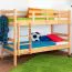 Etagenbett für Kinder 90 x 200 cm | Massivholz: Buche | Natur Lackiert | umbaubar in 2 Einzelbetten | inkl. Rollroste Abbildung