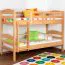Etagenbett für Kinder 90 x 200 cm | Massivholz: Buche | Natur Lackiert | umbaubar in 2 Einzelbetten | inkl. Rollroste Abbildung