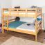 Etagenbett für Kinder 140 x 200 cm | Massivholz: Buche | Natur Lackiert | umbaubar in 2 Einzelbetten | inkl. Rollroste Abbildung