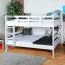 Weißes Stockbett 160 x 190 cm | Massivholz: Buche | umbaubar in zwei Einzelbetten | inkl. Rollroste Abbildung