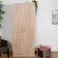82 cm breiter Kleiderschrank mit 2 Türen | Farbe: Braun Abbildung