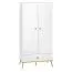 92 cm breiter Kleiderschrank mit 2 Türen | Farbe: Weiß Abbildung