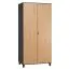 93 cm breiter Kleiderschrank mit 2 Türen | Farbe: Schwarz Abbildung