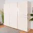 272 cm breiter Kleiderschrank mit 3 Türen | Farbe: Beige Abbildung