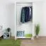 90 cm breiter Kleiderschrank mit 2 Türen | Farbe: Weiß Abbildung
