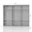 272 cm breiter Kleiderschrank mit 3 Türen | Farbe: Weiß Abbildung