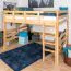 Hochbett für Kinder 160 x 190 cm | Massivholz: Buche | Natur Lackiert | umbaubar in Einzelbett | Premium-Qualität | inkl. Rollrost Abbildung