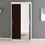 100 cm breiter Schiebetürenschrank mit 2 Türen | 5 Fächer | 2 Kleiderstangen | Farbe: Weiß / Schwarz Abbildung