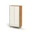 Garderobenschrank, Wildeiche geölt / Weiß, teilmassiv - Abmessungen: 180 x 90 x 45 cm (H x B x T) Abbildung