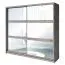 Schlafzimmer - Kleiderschrank mit Spiegel, Farbe: Eiche - Abmessungen: 215 x 230 x 62 cm (H x B x T) Abbildung