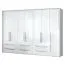 Kleiderschrank Hochglan, Farbe: Weiß / Weiß - 226 x 322 x 60 cm (H x B x T) Abbildung