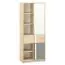 Jugendschrank, Farbe: Buche / Weiß / Platingrau - Abmessungen: 199 x 80 x 40 cm (H x B x T), mit 2 Türen, 1 Schublade und 10 Fächern Abbildung