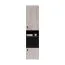 Jugendzimmer - Schrank schmal, Farbe: Eiche / Creme / Schwarz - Abmessungen: 190 x 45 x 40 cm (H x B x T) Abbildung