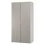 Kleiderschrank mit LED, Farbe: Weiß / Grau - Abmessungen: 187 x 93 x 57 cm (H x B x T) Abbildung