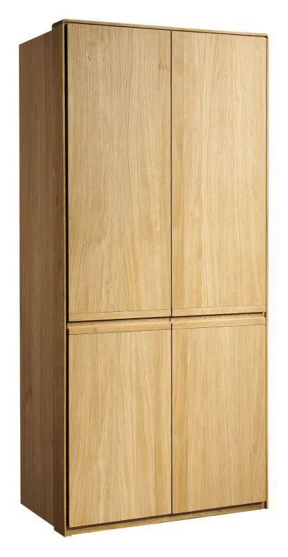 Schlafzimmer - Kleiderschrank, Farbe: Natur, Eiche teilmassiv – 222 x 104 x 61 cm (H x B x T) Abbildung