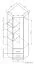 Drehtürenschrank / Eckkleiderschrank Pasuruan 16, Farbe: Nuss / Ahorn - Abmessungen: 195 x 85 x 85 cm (H x B x T)