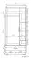Schrank Bulolo 22, Farbe: Weiß / Nuss - Abmessungen: 198 x 80 x 50 cm (H x B x T)