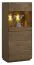Vitrine Fazenda 21, Farbe: Dunkelbraun, Eiche teilmassiv – 135 x 61 x 41 cm (H x B x T)
