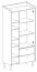 Eleganter Schrank Sampont 05, Mintgrün / Eiche dunkel, 170 x 80 x 42 cm, mit 9 Fächern und 2 Schubladen, ABS-Kanten, exakte Konstruktion, langlebig
