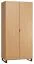 Drehtürenschrank / Kleiderschrank Patitas 13, Farbe: Eiche - Abmessungen: 195 x 93 x 57 cm (H x B x T)