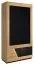 Steiner Shopping Schlafzimmerschrank, Farbe: Eiche / Schwarz 192x102x60 cm Abbildung