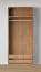 Offener Kleiderschrank | einfaches Design | 2 Innenschubladen | Farbe: Eiche Puccini | 1 Fach | 1 Kleiderstange | Maße: 103 x 55 x 234 cm | breit