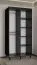 Schlichter Schiebetürenschrank Jotunheimen 230, Farbe: Schwarz - Abmessungen: 208 x 100,5 x 62 cm (H x B x T)