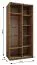 Kleiderschrank / Schiebetürenschrank | 2 Schiebetüren | 2 Kleiderstangen | 6 Fächer | Soft-Close | 245,5 x 100 x 64 cm | Farbe: Eiche Artisan