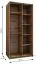 Kleiderschrank / Schiebetürenschrank | 245,5 x 120 x 64 cm | Soft-Close | 2 Kleiderstangen | 6 Fächer | 2 Schiebetüren | Farbe: Weiß | 6 Einlegeböden