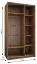 Kleiderschrank / Schiebetürenschrank | 245,5 x 130 x 64 cm | 6 Fächer | 6 Einlegeböden | 2 Schiebetüren | 2 Kleiderstangen | Farbe: Weiß | Soft-Close