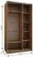 Kleiderschrank / Schiebetürenschrank | 2 Schiebetüren | 2 Kleiderstangen | 245,5 x 140 x 64 cm | 6 Fächer | 6 Einlegeböden | Farbe: Weiß | ABS-Kanten