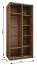 Kleiderschrank / Schiebetürenschrank | Soft-Close | 2 Kleiderstangen | 245,5 x 120 x 64 cm | 2 Schiebetüren | 6 Einlegeböden | Farbe: Eiche Artisan