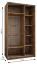 Kleiderschrank / Schiebetürenschrank | 245,5 x 120 x 64 cm | 2 Kleiderstangen | 2 Schiebetüren | 6 Einlegeböden | Soft-Close | Farbe: Eiche Artisan