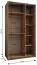 Kleiderschrank / Schiebetürenschrank | Spiegel | 2 Kleiderstangen | Soft-Close | 245,5 x 140 x 64 cm | 2 Schiebetüren | 6 Fächer | Farbe: Schwarz
