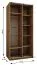 Kleiderschrank / Schiebetürenschrank | 2 Kleiderstangen | 245,5 x 110 x 64 cm | Spiegel | 6 Fächer | 2 Schiebetüren | Farbe: Eiche Artisan | Soft-Close