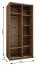 Kleiderschrank / Schiebetürenschrank | Farbe: Kaschmir | Spiegel | 245,5 x 100 x 64 cm | Soft-Close | 2 Kleiderstangen | 2 Schiebetüren | 6 Fächer