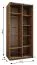 Kleiderschrank / Schiebetürenschrank | 2 Schiebetüren | 2 Kleiderstangen | Farbe: Eiche Artisan | Spiegel | Soft-Close | 6 Fächer | 245,5 x 110 x 64 cm