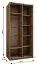 Kleiderschrank / Schiebetürenschrank | Farbe: Eiche Artisan | 6 Fächer | Soft-Close | 2 Kleiderstangen | 2 Schiebetüren | Spiegel | 245,5 x 120 x 64 cm